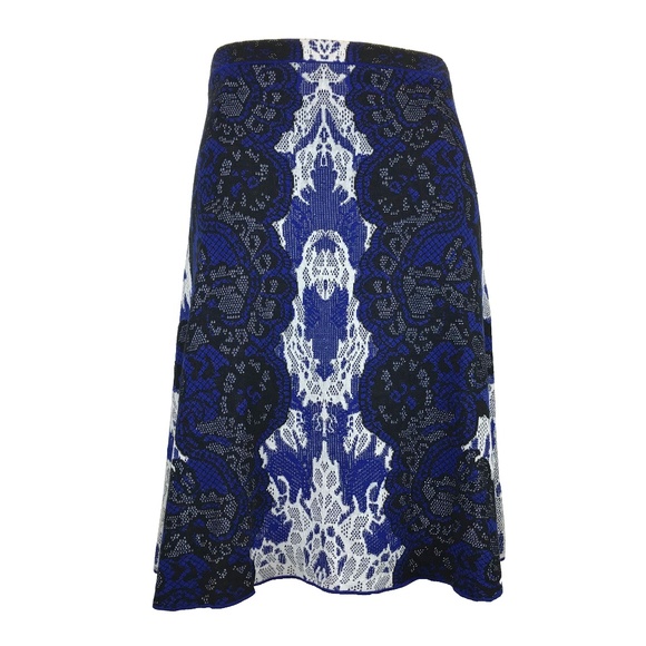 BCBGMaxazria Karlie Relief Jacquard Lace A-Line M - Picture 2 of 3